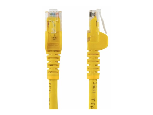 [N6PATC1MYL] StarTech.com 1m CAT6 Ethernet Cable, 10 Gigabit Snagless RJ45 650MHz 100W PoE Patch Cord, CAT 6 10GbE UTP Network Cable w/Strain Relief, Yellow, Wiring is UL Certified/TIA - Category 6 - 24AWG (N6PATC1MYL)