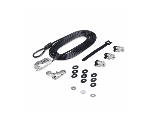 [3M4-DESK-LOCKING-KIT] StarTech.com Laptop/Desktop & Peripheral Lock Kit, 9.8ft (3m)