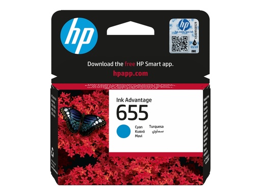 [CZ110AE#BHK] HP 655 - Cyan - original - Tintenpatrone - für