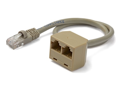 [RJ45SPLITTER] StarTech.com 2 auf 1 RJ45 10/100 Mbit/s Splitter Kabel Adapter - St/Bu - Netzwerk-Splitter - RJ-45 (M)
