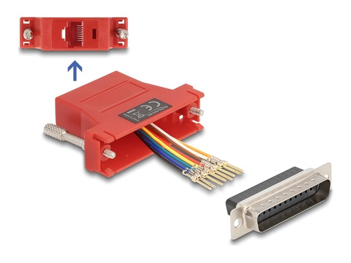 [67115] Delock Netzwerkadapter - DB-25 (M) schraubbar zu RJ-45 (W)