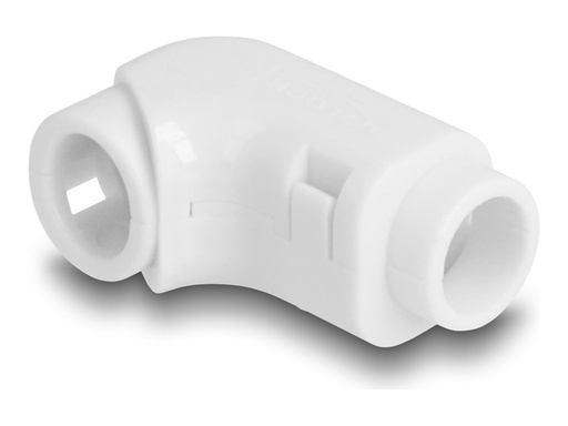 [88128] Delock Biegeradiusklemme für Kabel - zum Abwinkeln - Ecke montierbar, geeignet für Wandmontage - weiß (Packung mit 8)