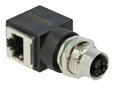 [66316] Delock Netzwerkadapter - 8-polig M12 (W) gerade zu RJ-45 (W)