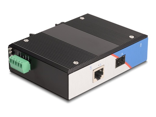 [88014] Delock Medienkonverter - 1GbE - 10/100/1000Base-T - RJ-45 / SFP (mini-GBIC)