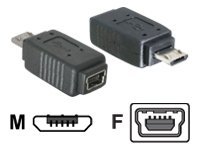 [65063] Delock USB-Adapter - Micro-USB Typ B (M) zu Mini-USB, Typ B (W)