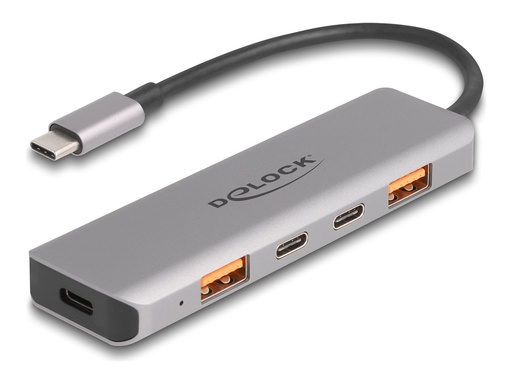 [64302] Delock Hub - 10 Gbps, Power Delivery 95 Watt