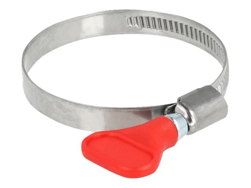 [19518] Delock Schlauchschelle - geeignet für 40 - 60 mm Schlauch - Rot (Packung mit 5)