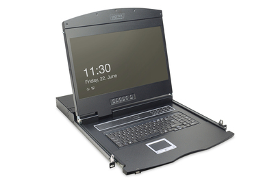 [DS-72211-1ES] DIGITUS 19" LCD KVM Konsole, 1-Port VGA, spanische Tastatur
