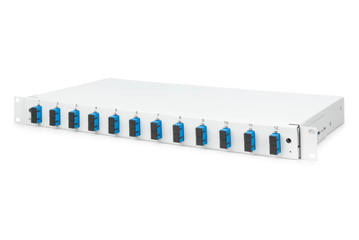 [DN-96321/9] DIGITUS LWL-Spleißbox, 1HE, bestückt, 12x SC DX, OS2
