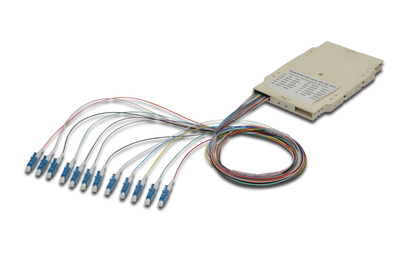 [A-96933-02-APC] DIGITUS Spleißkassette mit 12 Pigtails, vormontiert, LC (APC), OS2