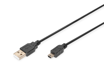 [AK-300130-018-S] DIGITUS USB-A  Mini-B Anschlusskabel, 1,8m