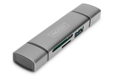 [DA-70886] DIGITUS Dualer Kartenlesegerät Hub USB-C / USB 3.0, OTG
