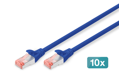 [DK-1644-0025-B-10] DIGITUS CAT 6 S/FTP Patchkabel, 10 Stück