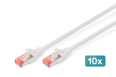 [DK-1644-010-WH-10] DIGITUS CAT 6 S/FTP Patchkabel, 10 Stück