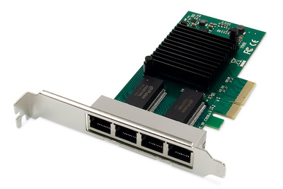 [DN-10114] DIGITUS 4-Port Gigabit Ethernet Netzwerkkarte, RJ45, PCI Express,  Intel I350