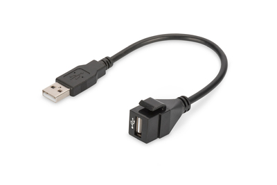 [DN-93402] DIGITUS USB 2.0 Keystone Modul mit 16 cm Kabel (Buchse/Stecker)