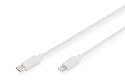 [DB-600109-020-W] DIGITUS USB-C - Lightning Daten-/Ladekabel, MFI zertifiziert, 2m