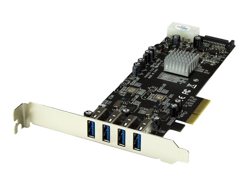 [PEXUSB3S42V] StarTech.com Startech 4-Port USB 3.0 PCI Express Card Adapter - PCIe SuperSpeed USB 3.0 Expansion Card w/ 2 Dedicated 5Gbps Channels (PEXUSB3S42V)