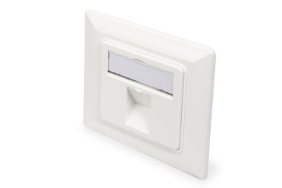 [DN-93811] DIGITUS Leerdose für Keystone Module, Rahmen 80x80 mm + Zentralplatte 50x50 mm