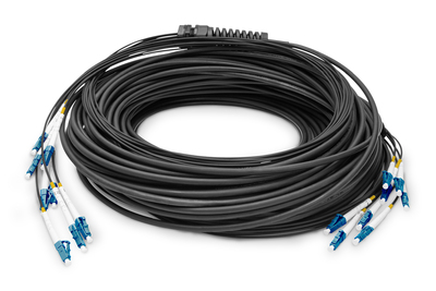 [DK-2A338U100BK-BBB] DIGITUS Vorkonfektionierte Glasfaser Universal Breakout Kabel, Singlemode OS2, 8 Fasern, LC/UPC - LC/UPC