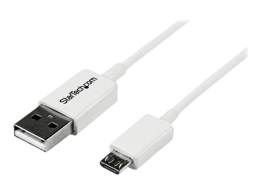 [USBPAUB2MW] StarTech.com 2m USB 2.0 A auf Micro USB B Kabel - USB A / Micro B Datenkabel / Anschlusskabel - Weiß - USB-Kabel - Micro-USB Typ B (M)