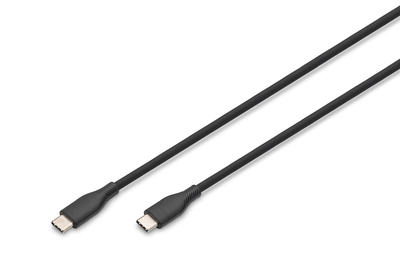 [AK-300341-010-S] DIGITUS USB-C Silikon Anschlusskabel, 1m, schwarz