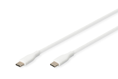 [AK-300341-010-W] DIGITUS USB-C Silikon Anschlusskabel, 1m, weiß