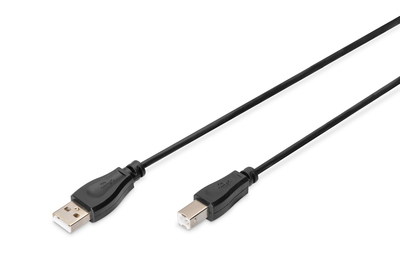 [AK-300102-018-S] DIGITUS USB-A  USB-B Anschlusskabel, 1,8m