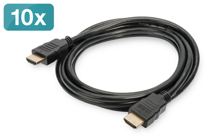 [AK-990920-020-S] DIGITUS HDMI High Speed mit Ethernet Anschlusskabel, 10er Pack