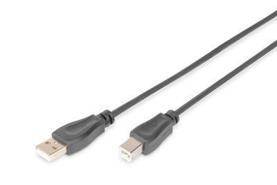 [AK-300105-018-S] DIGITUS USB-A  USB-B Anschlusskabel, 1,8m