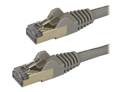 [6ASPAT3MGR] StarTech.com 3m CAT6A Ethernet Cable, 10 Gigabit Shielded Snagless RJ45 100W PoE Patch Cord, CAT 6A 10GbE STP Network Cable w/Strain Relief, Grey, UL Certified Wiring/TIA - Category 6A - 26AWG (6ASPAT3MGR)