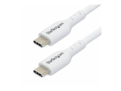 [USB2CC2MNCWHE] StarTech.com 2m (6.6ft) White USB-C Charging Cable, USB C Cable, USB 2.0 Type-C Laptop Charger Cord, 60W 3A Power Delivery, TPE Jacket, USB-C Data Transfer Cable, M/M - USB-Kabel - 24 pin USB-C (M)