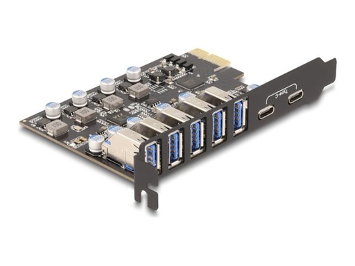 [90346] Delock USB-Adapter - PCIe 2.0 - USB x 5 + USB-C