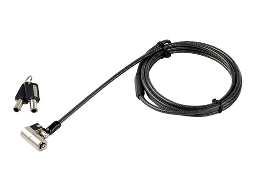 [LTULOCKKEY] StarTech.com Laptopschloss mit 2m Kabel (mit Schlüssel, für K-Slot, Nano, Wedge Slot, Stahlkabel, Push-to-Lock Taste, Kabelschloss)