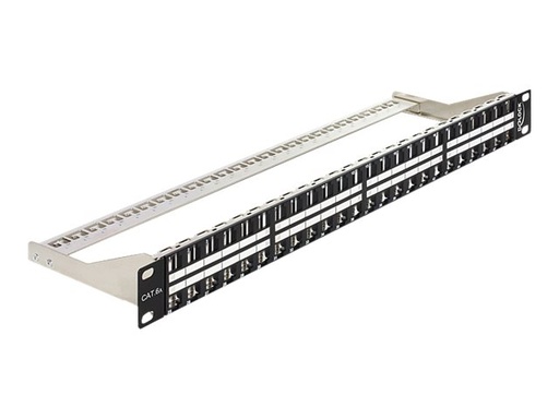 [43280] Delock Keystone Patch Panel - Patch Panel - Schwarz - 1U - 48.3 cm (19")