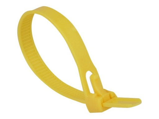 [18760] Delock Kabelbinder - 15 cm - Gelb (Packung