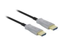 [84133] Delock HDMI-Kabel - HDMI männlich zu HDMI männlich - 50 m - Glasfaser - Schwarz - 4K Unterstützung, Active Optical Cable (AOC)