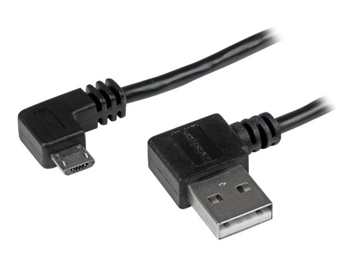 [USB2AUB2RA2M] StarTech.com Micro USB Kabel mit rechts gewinkelten Anschlüssen - Stecker/Stecker - 2m - USB A zu Micro B Anschlusskabel - USB-Kabel - Micro-USB Typ B (M)