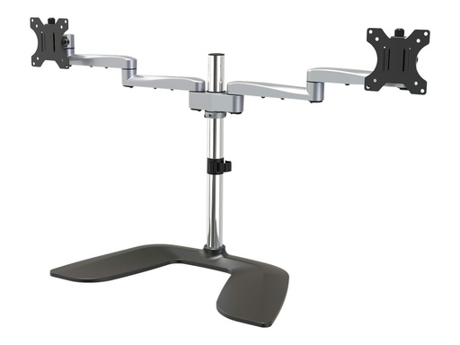 [ARMDUALSS] StarTech.com Monitorhalterung für zwei Monitore - Ergonomisches Monitorstand für VESA Bildschirme bis zu 32" und 8 kg  - Freistehende gelenkige Bildschirmhalterung - Höhenverstellbar (ARMDUALSS)