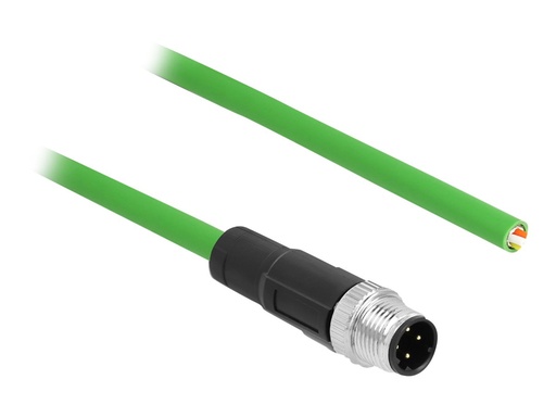 [87850] Delock Patch-Kabel - 4-polig M12-D (M) zu ohne
