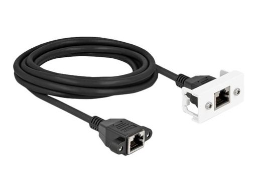 [87136] Delock Netzwerkkabel - RJ-45 (W) mit Muttern zu RJ-45 (W)