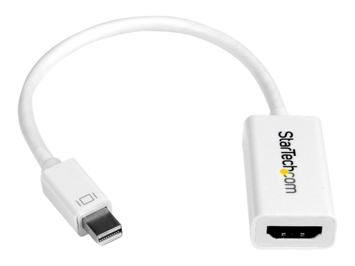 [MDP2HD4KSW] StarTech.com Mini DisplayPort auf HDMI 4k @ 30Hz Adapter - DP 1.2 zu HDMI Audio Video Konverter für MacBook Pro / Air - Weiß - Videoadapter - Mini DisplayPort männlich zu HDMI weiblich - 15 cm - weiß - aktiv, 4K30Hz (3840 x 2160)