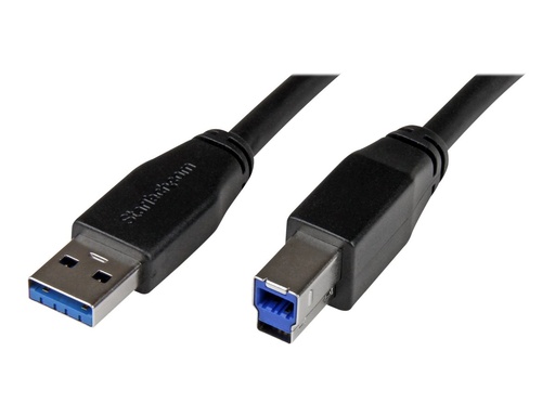 [USB3SAB5M] StarTech.com 5m Aktives USB 3.0 USB-A auf USB-B Kabel - USB A zu USB B Anschlusskabel - USB 3.1 Gen 1 (5 Gbit/s)
