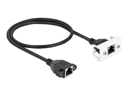 [87130] Delock Netzwerkkabel - RJ-45 (W) mit Muttern zu RJ-45 (W)