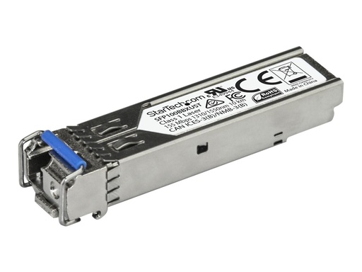 [SFP100BBXUST] StarTech.com Startech 100BASE-BX - Downstream - 100 Mbit/s Transceiver - LC Fiber - MSA konform - 10 km - 100 Mbit/s SFP Modul - Single Mode SFP - SFP (Mini-GBIC)