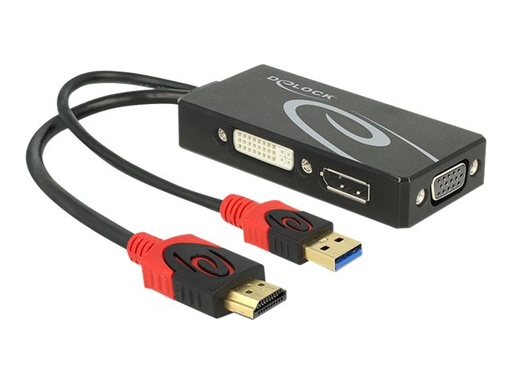 [62959] Delock Videokonverter - HDMI - DVI, DisplayPort, VGA