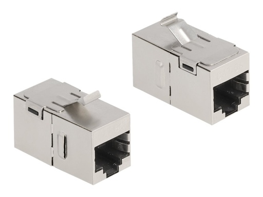 [87161] Delock Keystone-Koppler - RJ-45 (W) - STP - CAT 6a (Packung mit 2)