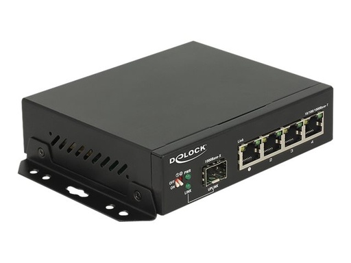 [87704] Delock Switch - 4 x 10/100/1000 + 1 x SFP -