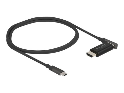 [66685] Delock Adapterkabel - USB-C männlich zu HDMI männlich winklig, abnehmbar und magnetisch - 1.2 m - Schwarz - Unterstützung für 4K60Hz (3840 x 2160)