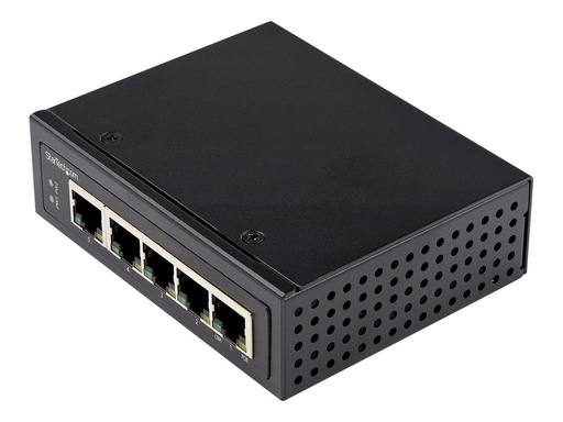 [IESC1G50UP] StarTech.com Industrial 5 Port Gigabit PoE+ Switch 30W - IP-30 - Switch - unmanaged - 4 x 10/100/1000 (PoE+)